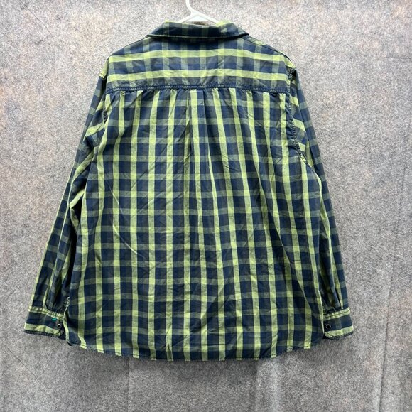 Reeltree Shirt Men 2XL Green Black Plaid Check Western Pearl Snap  XXL Outdoors - Picture 2 of 14